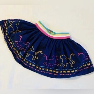 Girl’s Size 4T Navy Blue Disney Lion King Skirt With Simba And Nala Outline